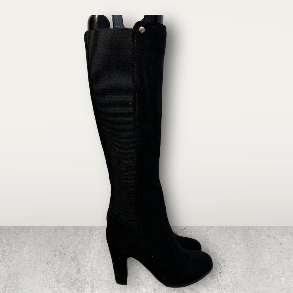 French Blu Heeled Tall Boot New